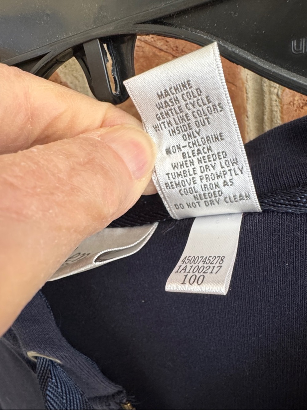 Chico’s Zenergy Navy Zip-Front Hoodie with White Pattern - Picture 10 of 11